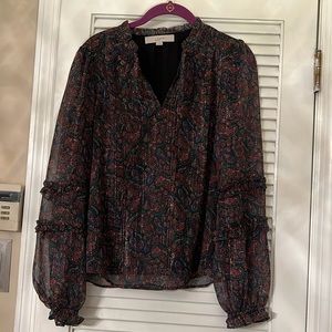 Brand new Loft sheer with lining balloon sleeves blouse